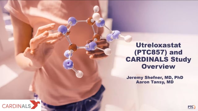 Webinar Utreloxastat (PTC857) and CARDINALS Study Overview Screen Grab