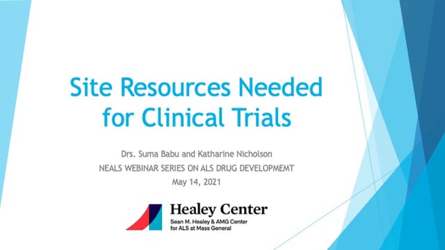ALS Drug Development Webinar Series Part 4: Site Considerations Screen Grab