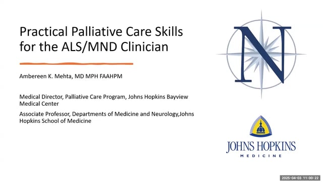 Practical Palliative Care Skills for the ALS/MND Clinicians Screen Grab