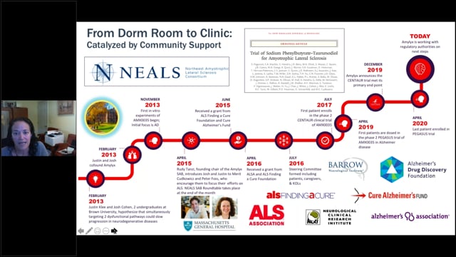 Results of the CENTAUR study: a trial of AMX0035 for people with ALS Screen Grab